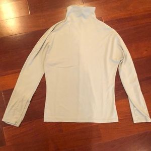 Light silver / gray thin stretchy mock turtleneck